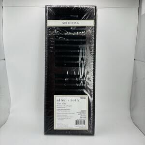 Allen & Roth Solid Oak Decorative Floor Register 4”x 12” Expresso Finish New